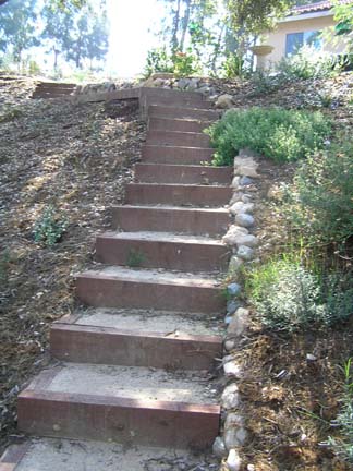 Escondido stairs on slope