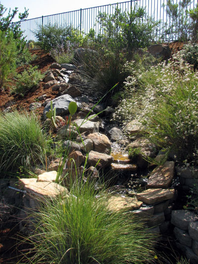 Streambed on a slope